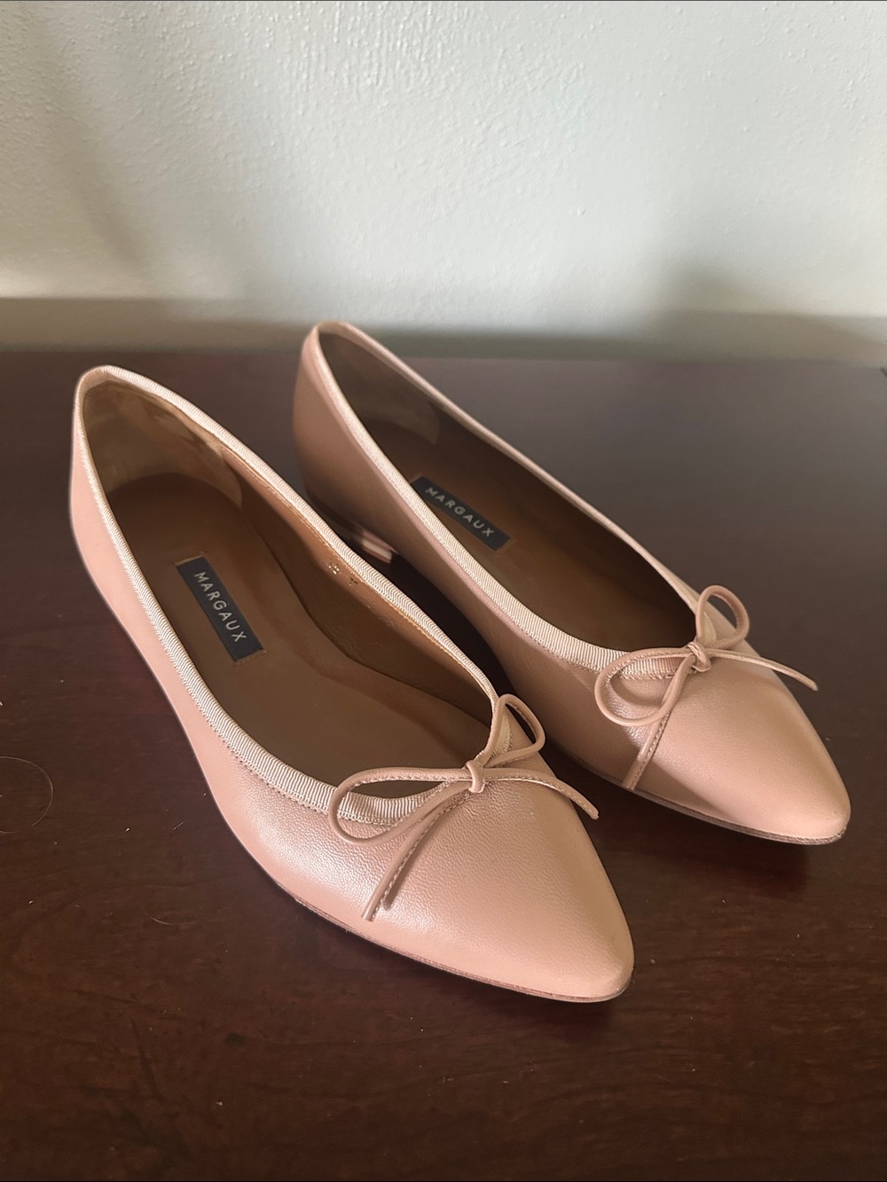 Margaux Blush Pink Pointed-Toe Ballet Flats